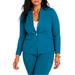 Plus Size Women's 9-To-5 Stretch Work Blazer by ELOQUII in Moroccan Blue (Size 28)