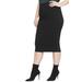 Plus Size Women's Knit Column Skirt by ELOQUII in Black (Size 18)