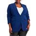 Plus Size Women's The 365 Suit Long Tailored Blazer by ELOQUII in Ocean Cavern (Size 16)