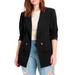 Plus Size Women's Long Relaxed Blazer by ELOQUII in Black Onyx (Size 14)