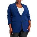 Plus Size Women's The 365 Suit Long Tailored Blazer by ELOQUII in Ocean Cavern (Size 20)