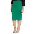 Plus Size Women's Neoprene Pencil Skirt by ELOQUII in Emerald (Size 22)