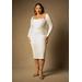 Plus Size Women's Bridal by ELOQUII Bustier Bodice Dress in True White (Size 18)