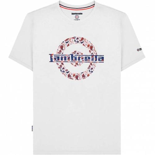 Lambretta Paisley Logo Herren T-Shirt SS1011-WHT