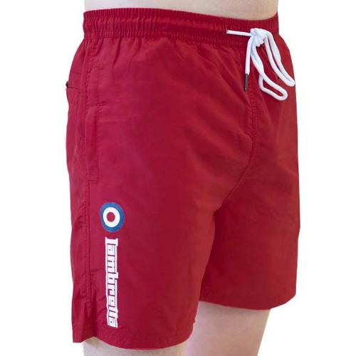 Lambretta Target Logo Herren Badeshorts LM1900-RED