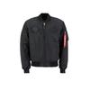 Bomberjacke ALPHA INDUSTRIES "Alpha Industries Men - Bomber Jackets MA-1 VF Vintage Fit NASA", Herren, Gr. M, schwarz (all schwarz), Obermaterial: 100% Nylon, Futter: 100% Nylon, Füllung: 100% Polyester, Jacken