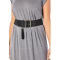 Plus Size Women's Stretch Tassel Belt by Accessories For All in Black (Size L)