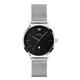 OLEVS Silver Watches for Women Large Face Black Dial Women Watch Classic Ultra Thin Waterproof Ladies Watches Fashion Easy to Read Analog Watch with Date Minimalist Dress Women's Wrist Watches