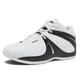 AND1 Rise Men’s Basketball Shoes, Sneakers for Indoor or Outdoor Street or Court, Sizes 7 to 15, White/Black/Silver Grey, 11.5 Women/10 Men