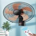 16 Inch Powerful Oscillating Cooling Wall Fan, Outdoor Industrial Wall Mounted Fan, 60W Portable Metal Fan for Gym, With Timer and 5 Blades