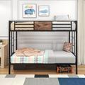 Walker Edison Twin Over Twin Bunk Bed by Wayfair TM in Black XD-187