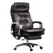 Kinnls Vane Genuine Leather Executive Chair Upholstered in Brown | 46.85 H x 27.56 W x 27.56 D in | Wayfair 156-Coffee
