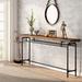 17 Stories Industrial 70.9" Console Table, Narrow Long Entryway Table For Living Room Wood in Black/Brown | 35.43 H x 70.9 W x 11.8 D in | Wayfair