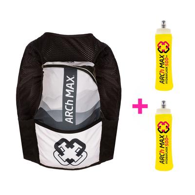 ARCh MAX Unisex Hydration Vest- 8L - inkl. 2 Stück 500ml-Flask grau