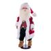 The Holiday Aisle® 24" Red Plaid Velvet Santa Doll w/ Stand. This santa has glasses, stand is removeable | 24 H x 7 W x 8 D in | Wayfair