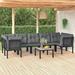 Latitude Run® Antonine 8 Piece Seating Group w/ Cushions in Black | Outdoor Furniture | Wayfair 1CA50510C9D34B7E95C9D19CC5136429