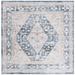 Blue/White 79 x 79 x 0.38 in Indoor Area Rug - Bungalow Rose Jareka Area Rug Polyester/Polypropylene | 79 H x 79 W x 0.38 D in | Wayfair