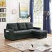 82" Reversible Sectional Couch Sleeper Sofa Bed with Side Bag