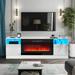 70'' Fireplace TV Stand with 36" Electric Fireplace