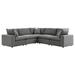 Modular Lounge Sectional Deep Sofa Set Charcoal Grey Gray Fabric Modern Contemporary Outdoor Patio Balcony Cafe Bistro Garden Furniture Hotel Hospitality