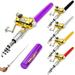 Portable Pocket Telescopic Mini Pen Fishing Rod Small Pen Fishing Pole with Reel Suit for River Lake Reservoir Ice Fishing