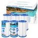 6 Pack Type A/C Pool Filter Cartridge for Intex Filter Pump Inground and Above Ground Pools Summer Waves Pool Filter Type A or C Re-Useable