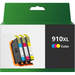 Compatible 910XL 910 XL Color High Yield Ink Cartridge Replacement for HP OfficeJet Pro 8020 8020e 8024e 8025 8025e 8028 8028e 8035 8035e Printers (Color 3 Pack)