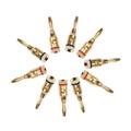 Banana connector 5 Pairs of 4mm 24K Gold Plated Open Screw Type Banana Plug Connectors for Speaker (Black and Red)
