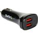 StarTech.com USB2PCARBKS Black Dual-Port USB Car Charger - 24W/4.8A