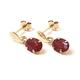 9ct Gold Ruby Oval Drop Dangly earrings
