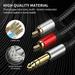 6.35mm Male to 2 RCA Cable Convenient to Carry Audio Wave Series for Speaker Condenser Mic Mixer