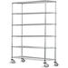 24 Deep x 24 Wide x 92 High 6 Tier Chrome Wire Shelf Truck with 800 lb Capacity