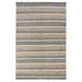 Luna 9 x 12 Area Rug Handwoven Wool Stripes Natural and Gray Jute Cotton