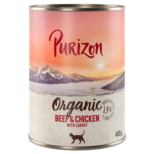 24x 400g Rind und Huhn mit Karotte Purizon Organic Katzenfutter nass