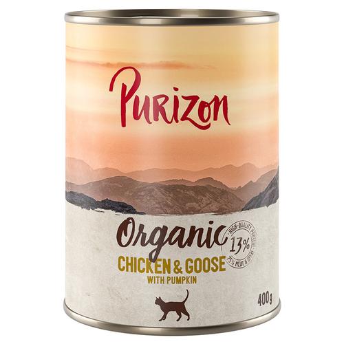 24x 400g Huhn und Gans mit Kürbis Purizon Organic Katzenfutter nass