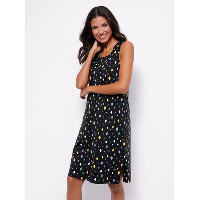 Sommerkleid "Sommerkleid", Damen, Gr. 36/38, Normalgrößen, bunt (schwarz, gelb, bedruckt), 100% Baumwolle, gemustert, mehrfarbig, kurz, Rundhals, ohne Ärmel, Kleider Image