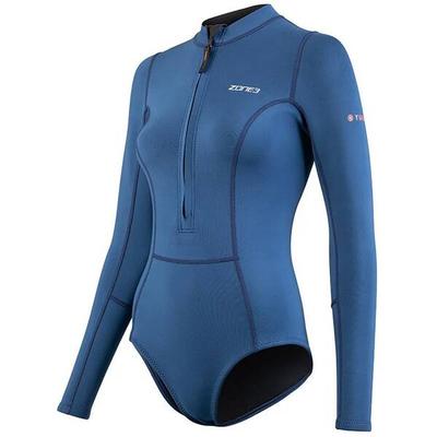 ZONE3 Damen Badeanzug Women's Yulex Long Sleeve Suit, Größe S in Blau