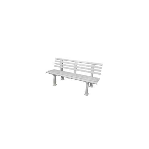 PROREGAL Gartenbank Antigua | 3-Sitzer | Weiß | HxBxT 74x150x54cm | UV-beständiger Kunststoff | Parkbank Sitzbank Gartenbänke Balkon Terrasse