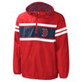 Men's G-III Sports by Carl Banks Red Boston Sox Game Score Quarter-Zip Windbreaker