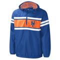 Men's G-III Sports by Carl Banks Royal New York Mets Game Score Quarter-Zip Windbreaker