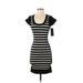 French Connection Casual Dress - Mini: Black Stripes Dresses - New - Women's Size 4