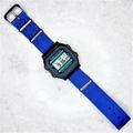 Casio Classic Illuminator Watch On A Royal Blue Nylon Strap, W-86-1Vqes, | Add Screen Colour Mod, 8 Colours Options