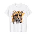 Leopard Sonnenbrille Kunstwerk - Zoo Kunst Tier Leopard T-Shirt