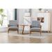 3 Pcs Accent Chairs Livingroom Armchair with Side Table, Light Gray