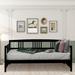 Daybed Twin Bed Wooden Slats Support Modern Living Daybed with Rails, Twin Size