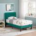 VECELO Upholstered Platform Bed Frame with Height Adjustable Headboard, Wooden Slats Twin/Full/Queen Size Beds