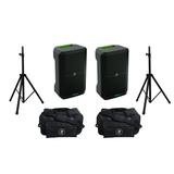 2 Mackie Thump GO 200 watt 8 2-way Battery-powered portable loudspeaker & Thump Go Carry Bag & Speaker Stand2 Mackie Thump GO 200 watt 8 2-way Battery-powered portable loudspeaker & Thump Go Carry