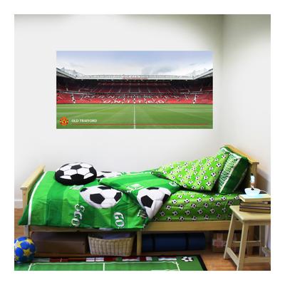 Manchester United Old Trafford Stadion Wandaufkleber – 90 cm x 45 cm mit Aufkleber-Set – 60 cm x 30 cm Image
