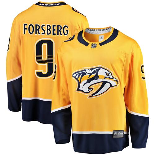 Nashville Predators Fanatics Branded Home Breakaway Jersey - Gold - Filip Forsberg - Mens