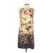 Kensie Casual Dress - Shift Scoop Neck Sleeveless: Red Print Dresses - Women's Size Medium - Animal Print Wash